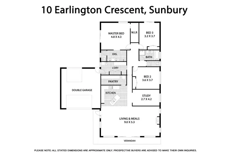 Floorplan of Homely house listing, 10 Earlington Crescent, Sunbury VIC 3429