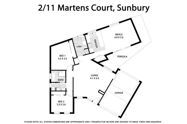 Floorplan of Homely unit listing, 2/11 Martens Court, Sunbury VIC 3429