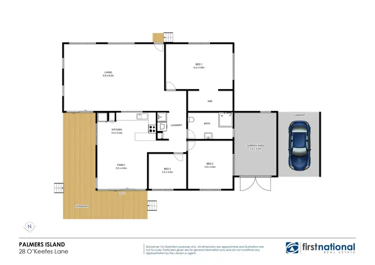Floorplan of Homely rural property listing, 28 O'Keefes Lane, Palmers Island NSW 2463