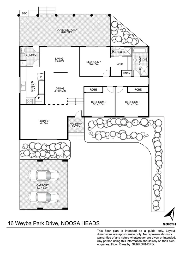 Floorplan of Homely house listing, 16 Weyba Park Drive, Noosa Heads QLD 4567