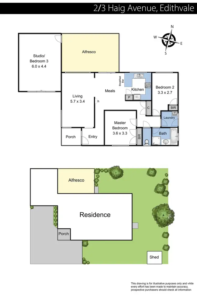 Floorplan of Homely unit listing, 2/3 Haig Avenue, Edithvale VIC 3196