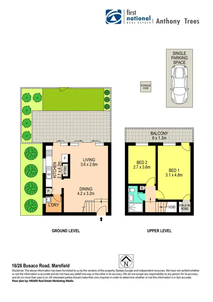Floorplan of Homely townhouse listing, 16/26 Busaco Road, Marsfield NSW 2122