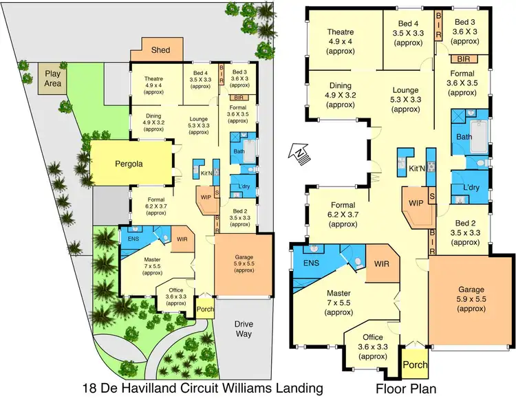 Floorplan of Homely house listing, 18 De Havilland Circuit, Williams Landing VIC 3027