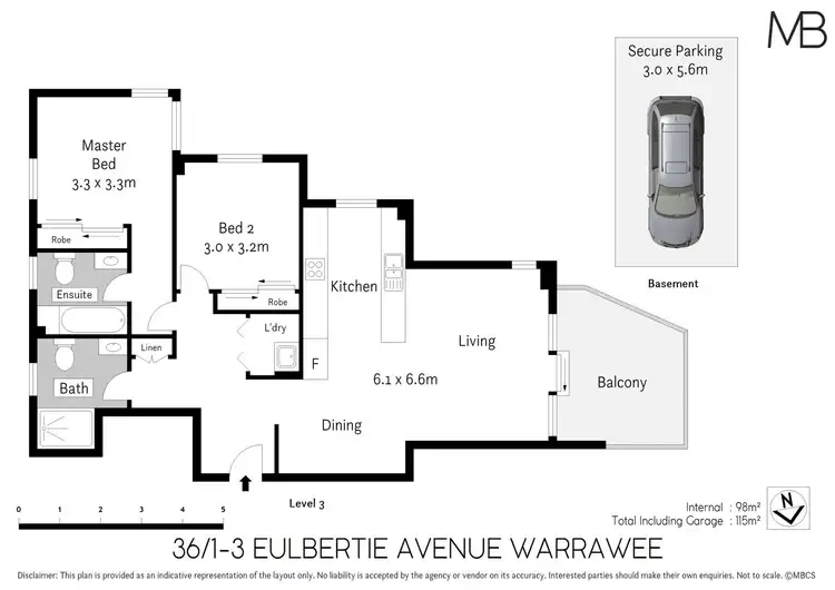Floorplan of Homely apartment listing, 36/1-3 Eulbertie Avenue, Warrawee NSW 2074