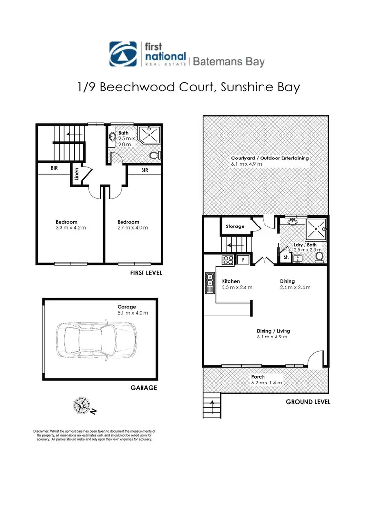 Floorplan of Homely unit listing, 1/9 Beechwood Court, Sunshine Bay NSW 2536