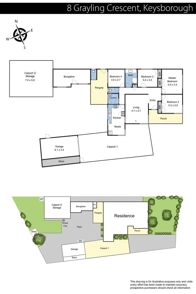 Floorplan of Homely house listing, 8 Grayling Crescent, Keysborough VIC 3173