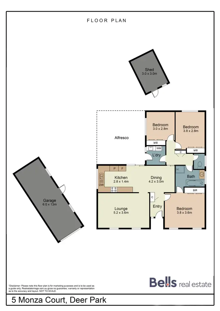 Floorplan of Homely house listing, 5 Monza Court, Deer Park VIC 3023