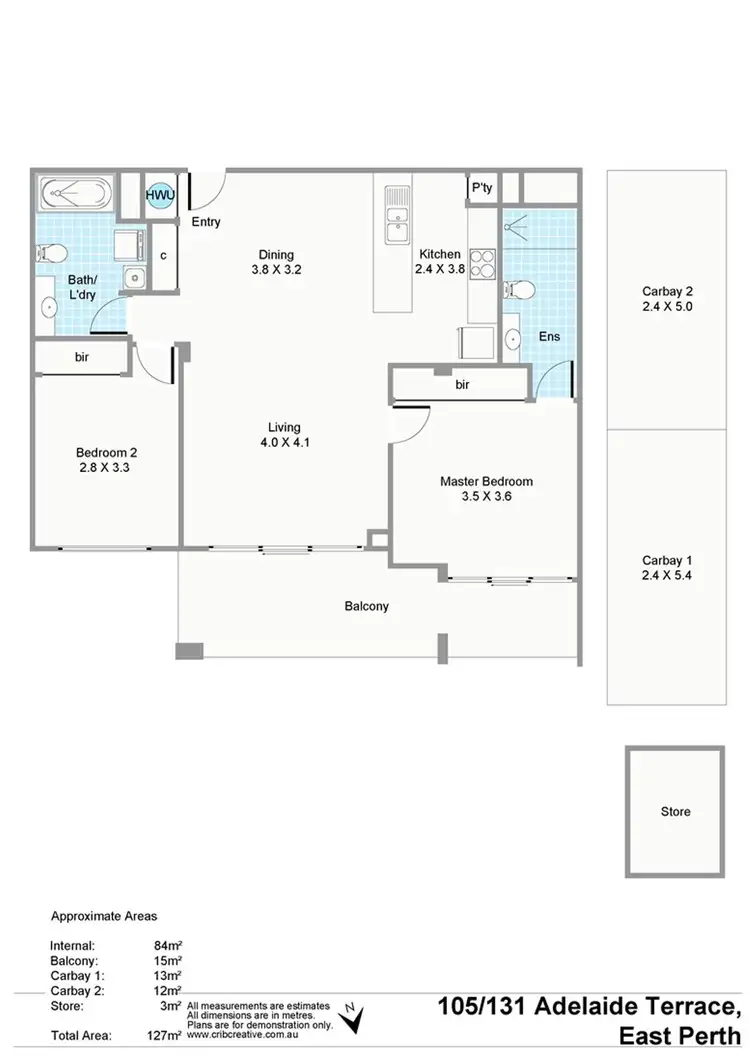 Floorplan of Homely apartment listing, 105/131 Adelaide Terrace, East Perth WA 6004