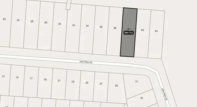 Floorplan of Homely land listing, 40 John Penn Drive, Tomakin NSW 2537