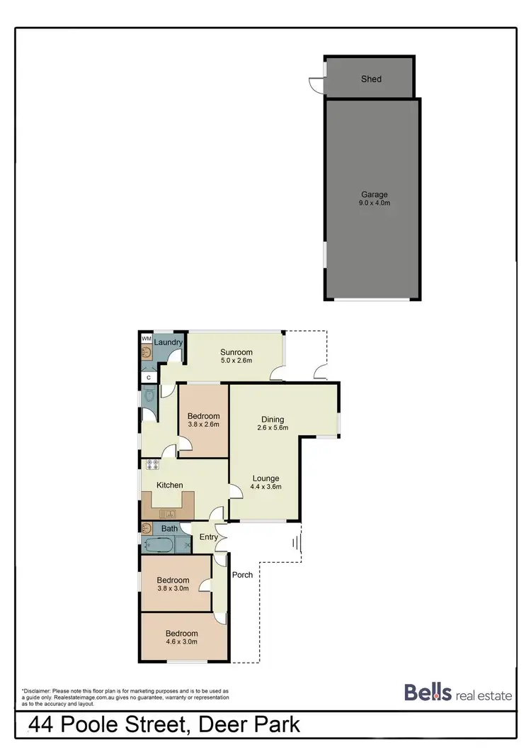 Floorplan of Homely house listing, 44 Poole Street, Deer Park VIC 3023