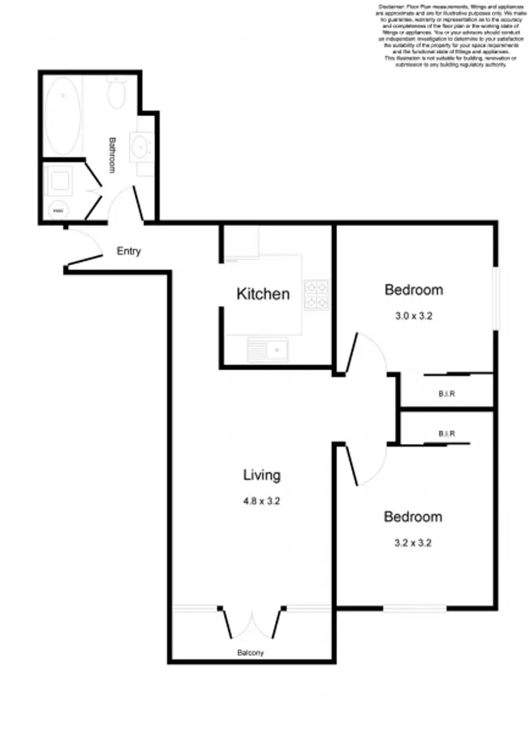Floorplan of Homely apartment listing, 110/52 Darling Street, South Yarra VIC 3141