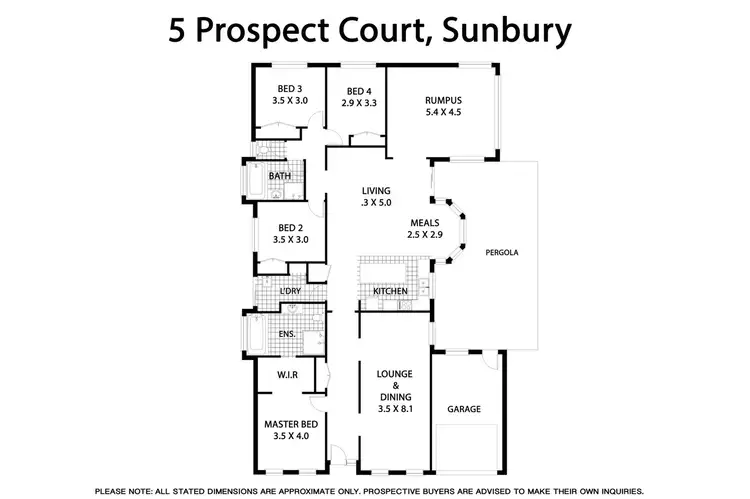 Floorplan of Homely house listing, 5 Prospect Court, Sunbury VIC 3429