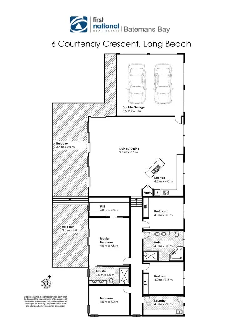 Floorplan of Homely house listing, 6 Courtenay Crescent, Long Beach NSW 2536