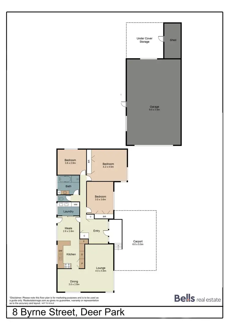 Floorplan of Homely house listing, 8 Byrne Street, Deer Park VIC 3023