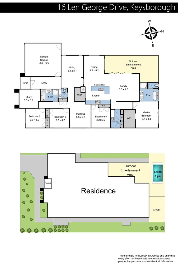 Floorplan of Homely house listing, 16 Len George Drive, Keysborough VIC 3173