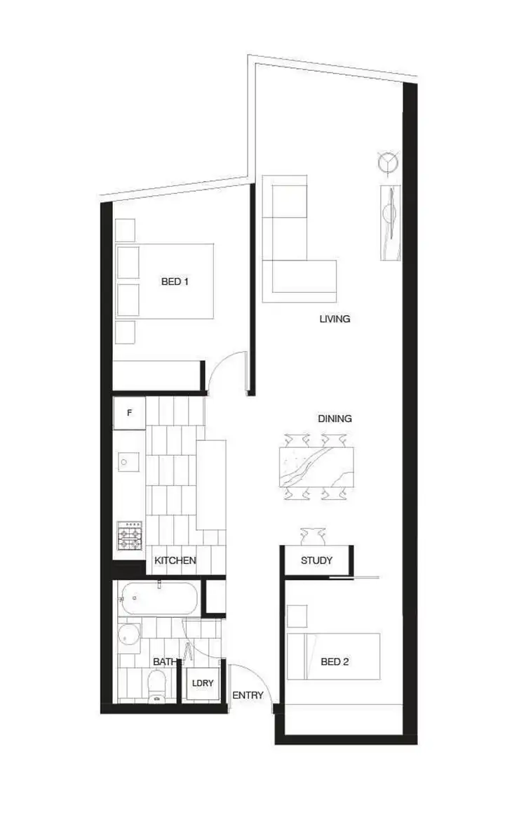 Floorplan of Homely apartment listing, 1515/18 Mt Alexander Road, Travancore VIC 3032