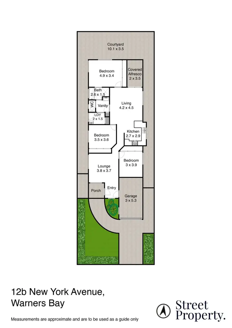 Floorplan of Homely villa listing, 12B New York Avenue, Warners Bay NSW 2282