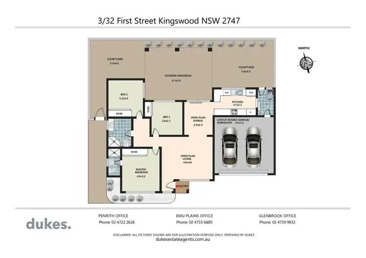 Floorplan of Homely villa listing, 3/32 First Street, Kingswood NSW 2747