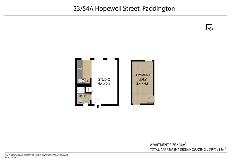Floorplan of Homely apartment listing, 23/54A Hopewell Street, Paddington NSW 2021