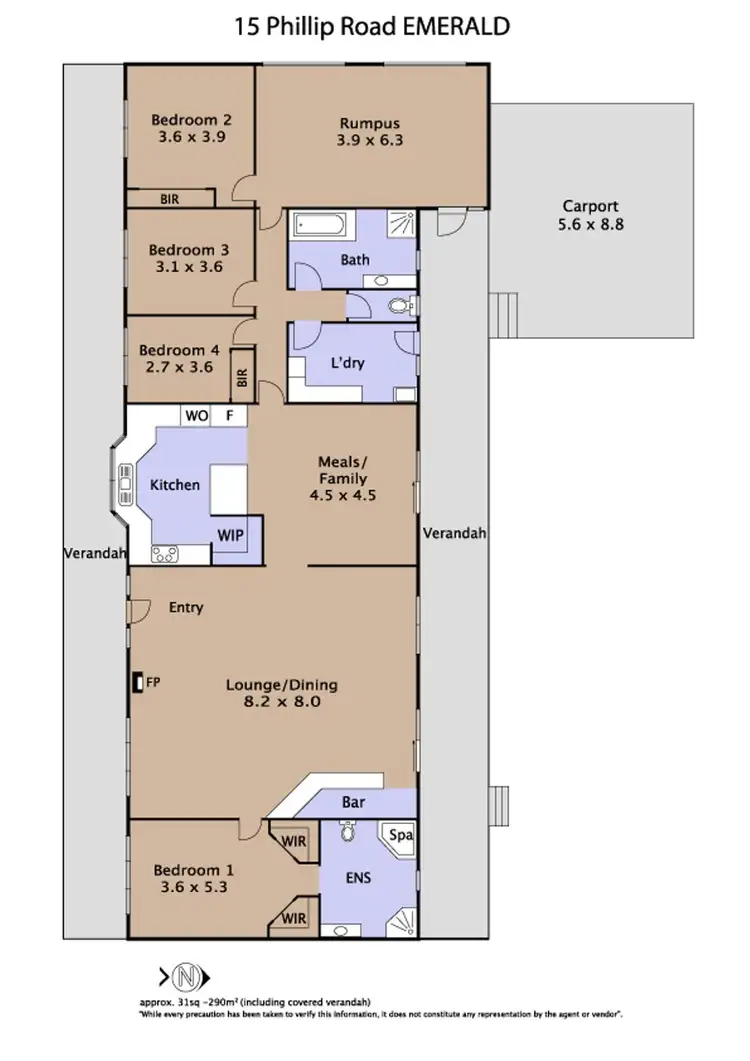 Floorplan of Homely house listing, 15 Phillip Road, Avonsleigh VIC 3782