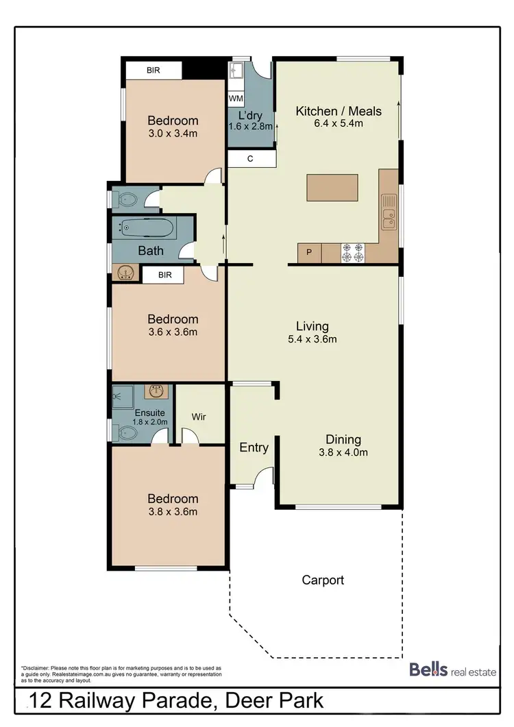 Floorplan of Homely house listing, 12 Railway Parade, Deer Park VIC 3023