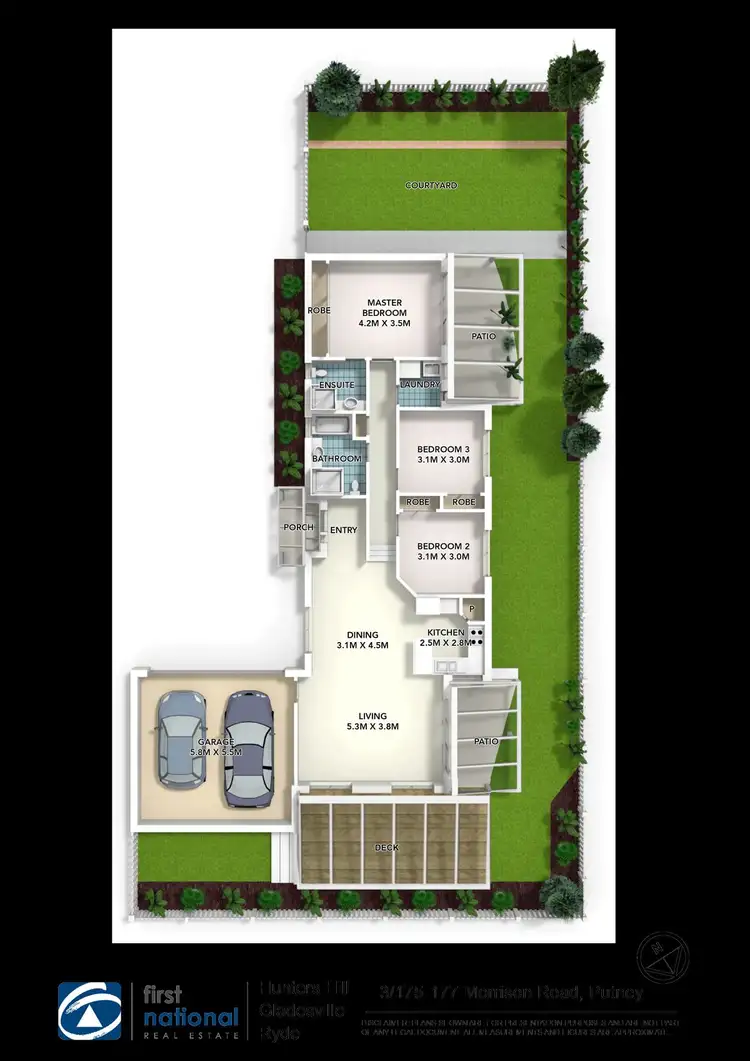 Floorplan of Homely villa listing, 3/177 Morrison Road, Putney NSW 2112
