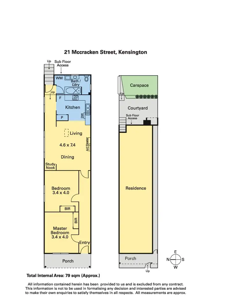 Floorplan of Homely house listing, 21 McCracken Street, Kensington VIC 3031