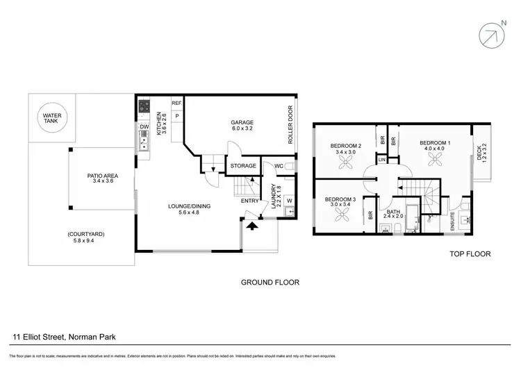 Floorplan of Homely townhouse listing, 3/11 Elliot Street, Norman Park QLD 4170