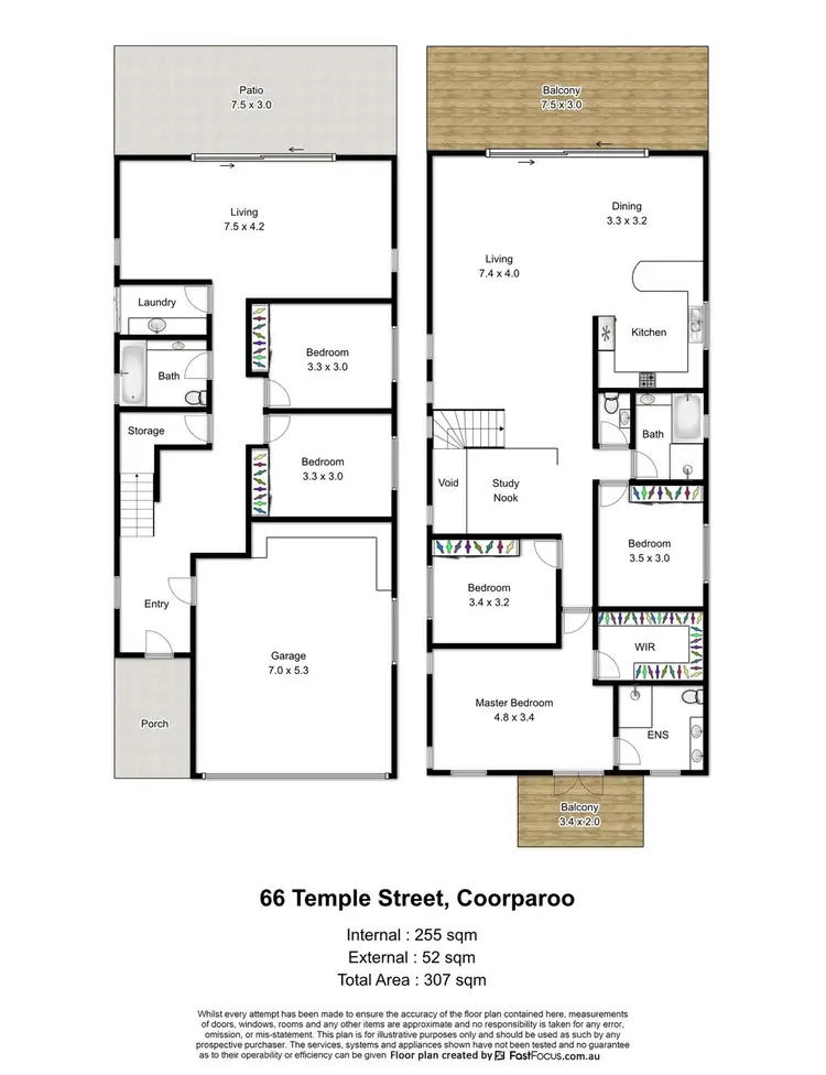Floorplan of Homely house listing, 66 Temple Street, Coorparoo QLD 4151