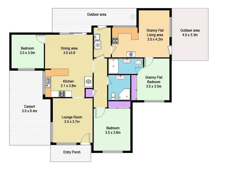 Floorplan of Homely unit listing, 2/12 John Street, Cardiff South NSW 2285