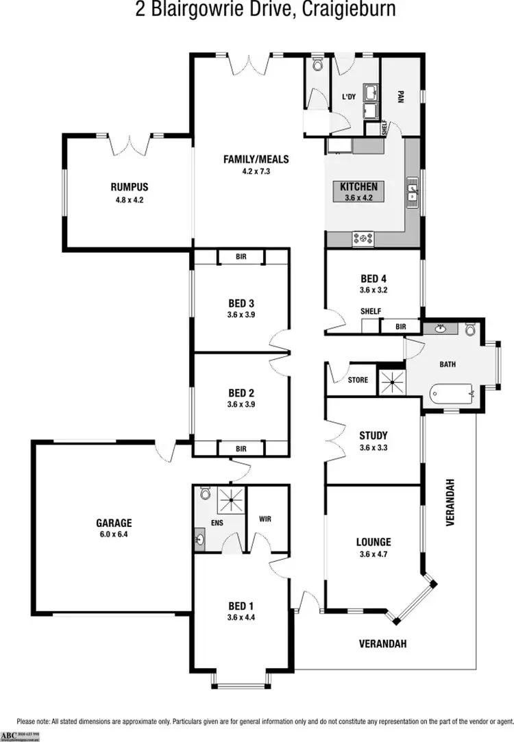 Floorplan of Homely house listing, 2 Blairgowrie Drive, Craigieburn VIC 3064