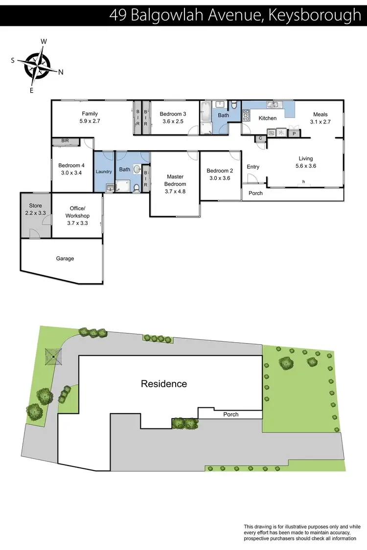 Floorplan of Homely house listing, 49 Balgowlah Avenue, Keysborough VIC 3173