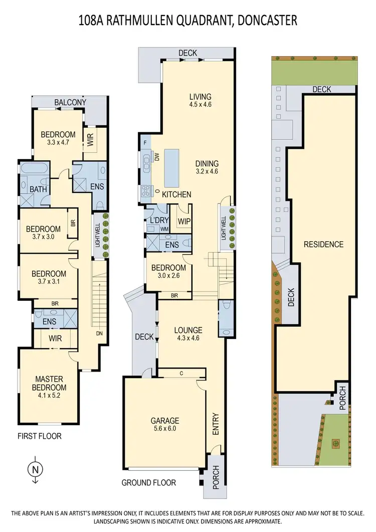 Floorplan of Homely townhouse listing, 108A Rathmullen Quadrant, Doncaster VIC 3108