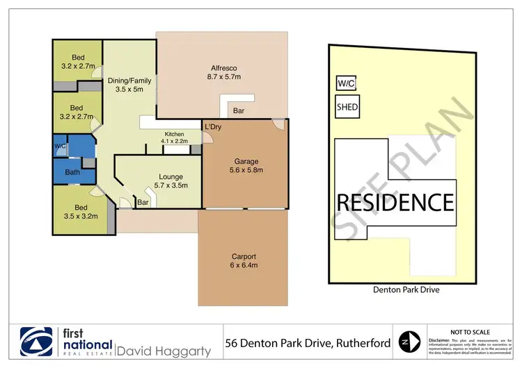 Floorplan of Homely house listing, 56 Denton Park Drive, Rutherford NSW 2320