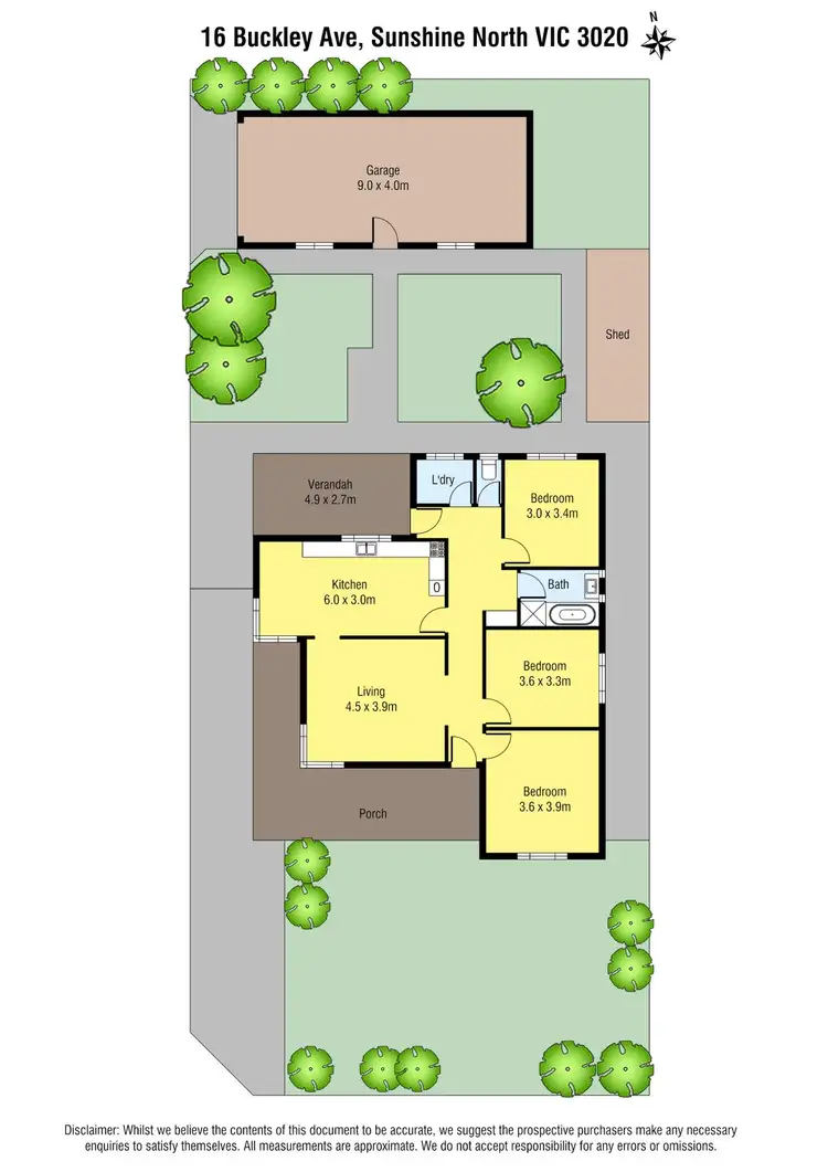 Floorplan of Homely house listing, 16 Buckley Avenue, Sunshine North VIC 3020