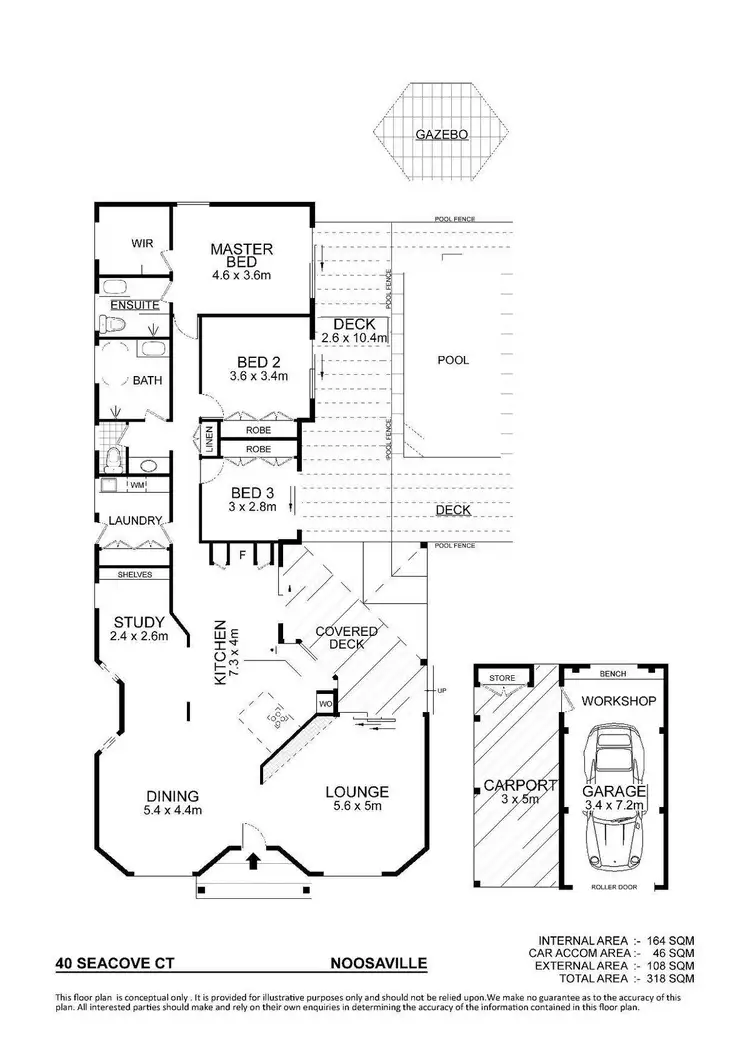 Floorplan of Homely house listing, 40 Seacove Court, Noosaville QLD 4566