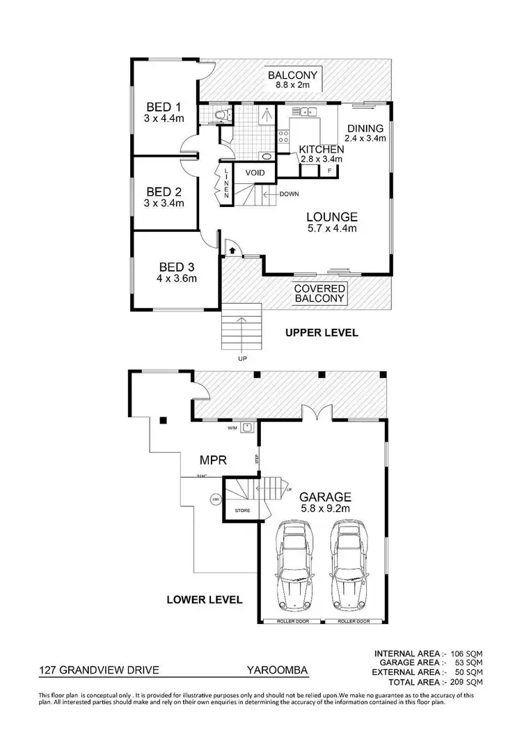 Floorplan of Homely house listing, 127 Grandview Drive, Yaroomba QLD 4573