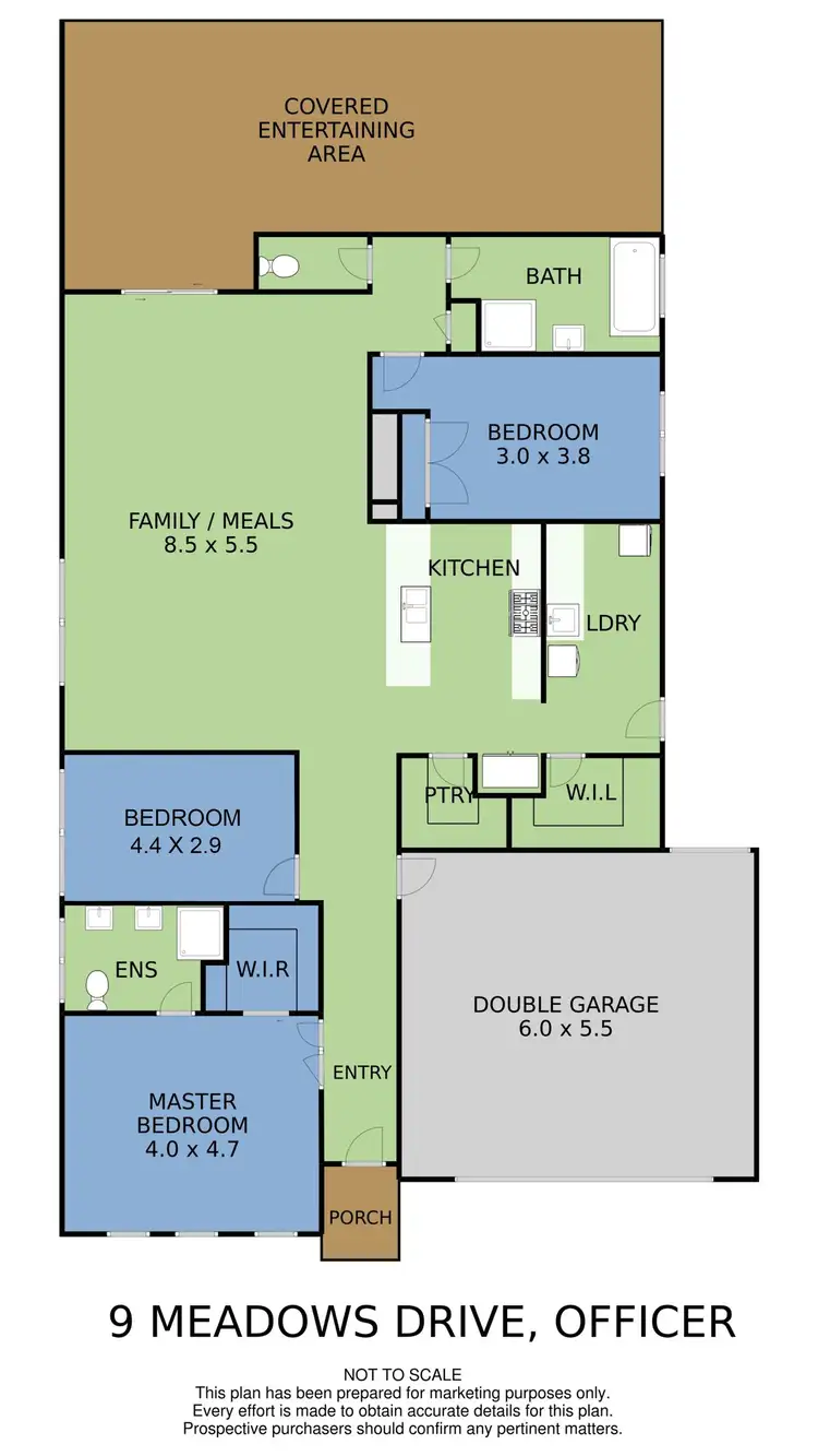 Floorplan of Homely house listing, 9 Meadows Drive, Officer VIC 3809