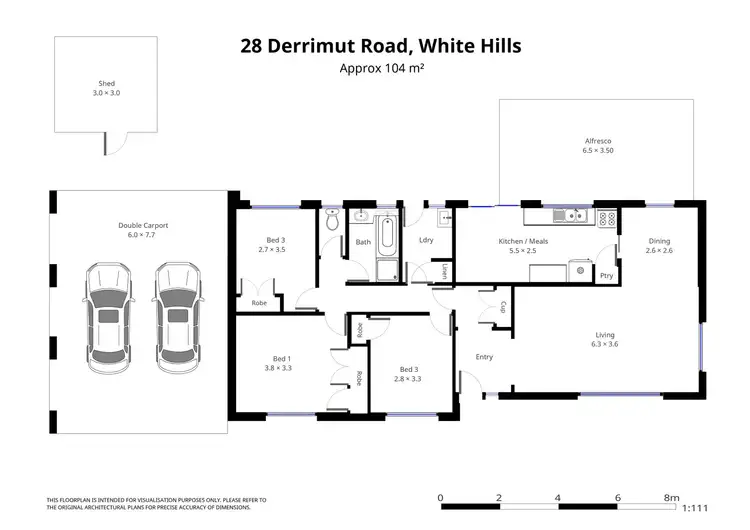 Floorplan of Homely house listing, 28 Derrimut Road, White Hills VIC 3550