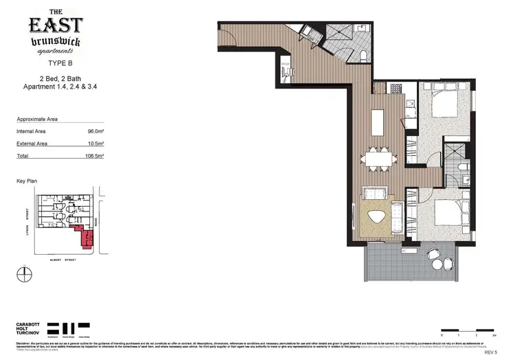 Floorplan of Homely apartment listing, 104/294 Lygon Street, Brunswick East VIC 3057