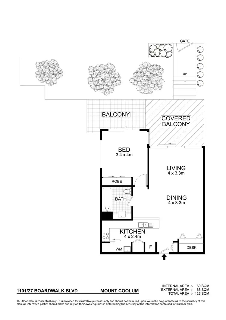Floorplan of Homely apartment listing, 1101/27 Boardwalk Boulevard, Mount Coolum QLD 4573