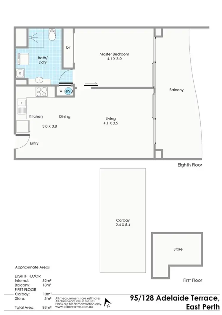 Floorplan of Homely apartment listing, 95/128 Adelaide Terrace, East Perth WA 6004
