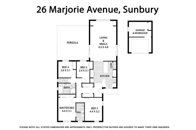 Floorplan of Homely house listing, 26 Marjorie Avenue, Sunbury VIC 3429