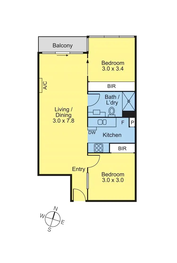 Floorplan of Homely apartment listing, 2209/241 City Road, Southbank VIC 3006