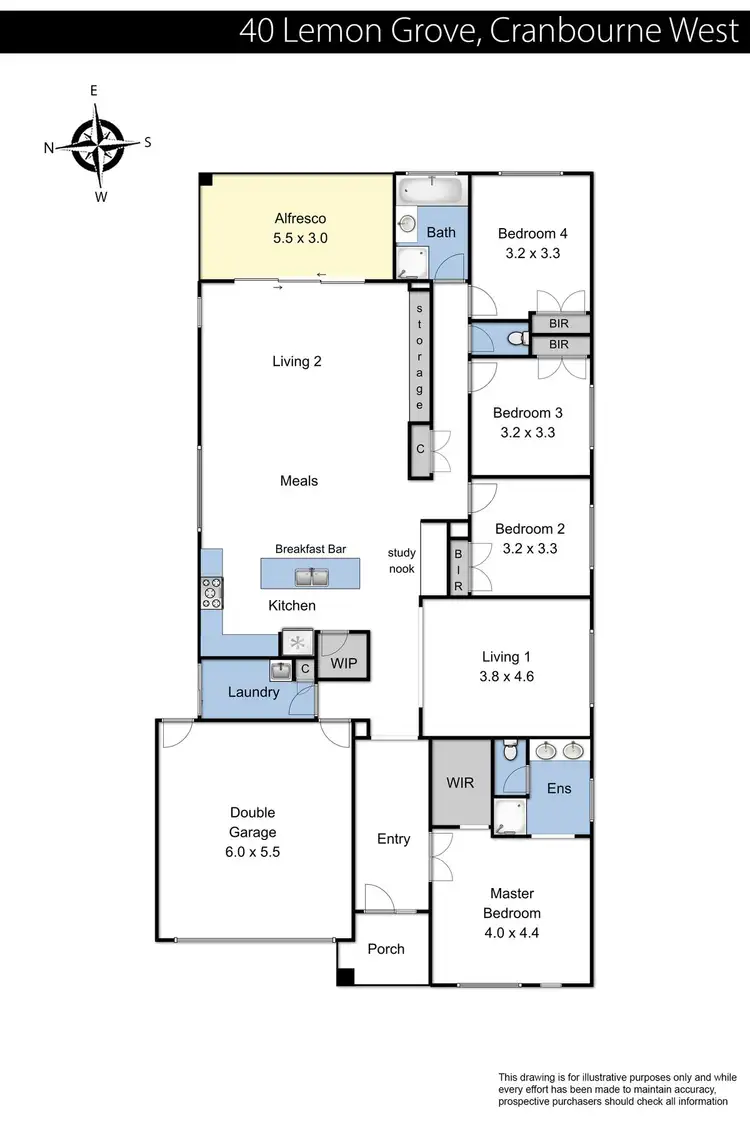Floorplan of Homely house listing, 40 Lemon Grove, Cranbourne West VIC 3977