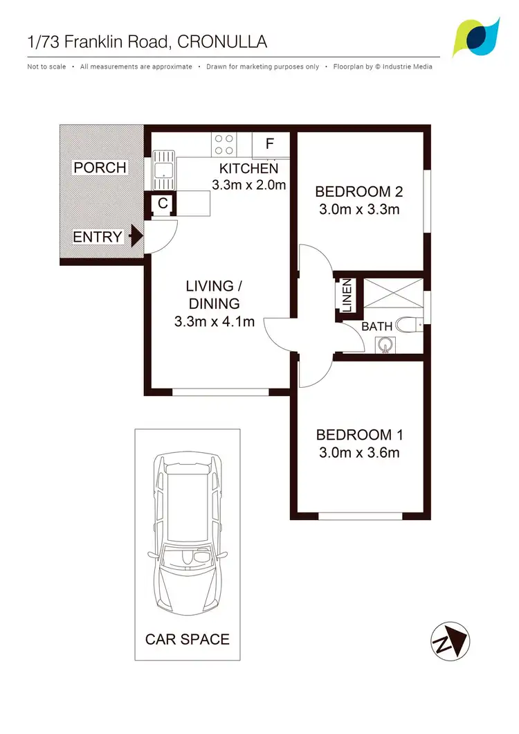 Floorplan of Homely apartment listing, 1/73 Franklin Road, Cronulla NSW 2230
