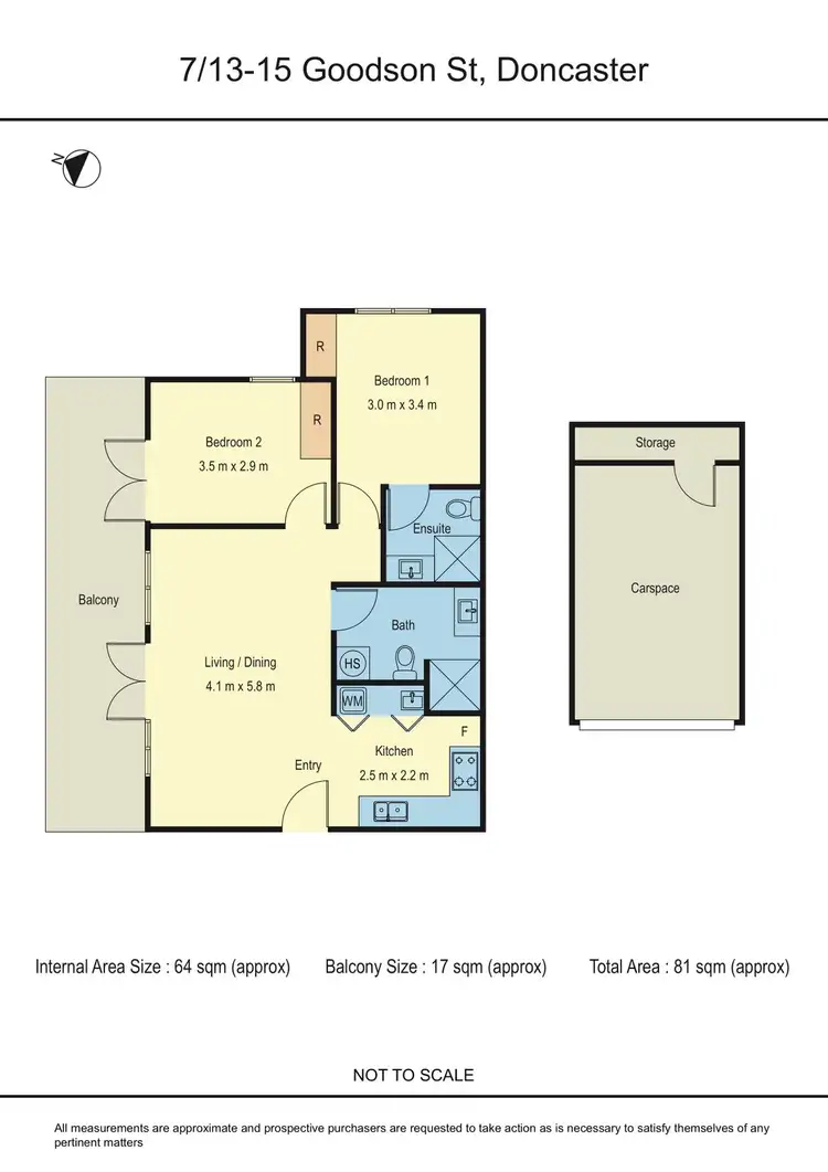 Floorplan of Homely apartment listing, 7/13-15 Goodson Street, Doncaster VIC 3108