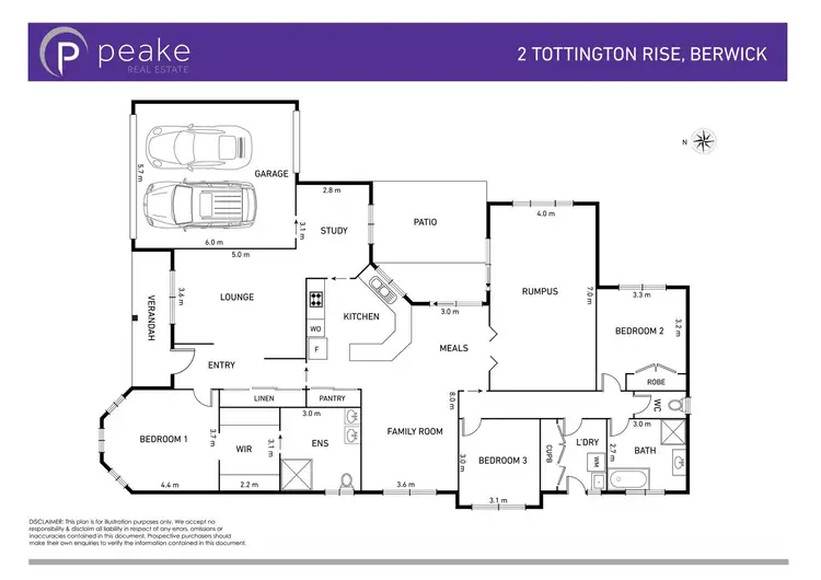 Floorplan of Homely house listing, 2 Tottington Rise, Berwick VIC 3806