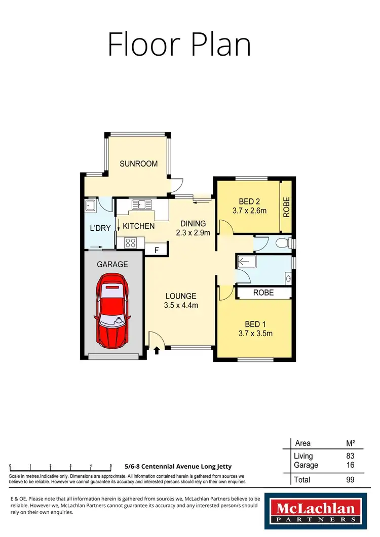 Floorplan of Homely villa listing, 5/6-8 Centennial Avenue, Long Jetty NSW 2261
