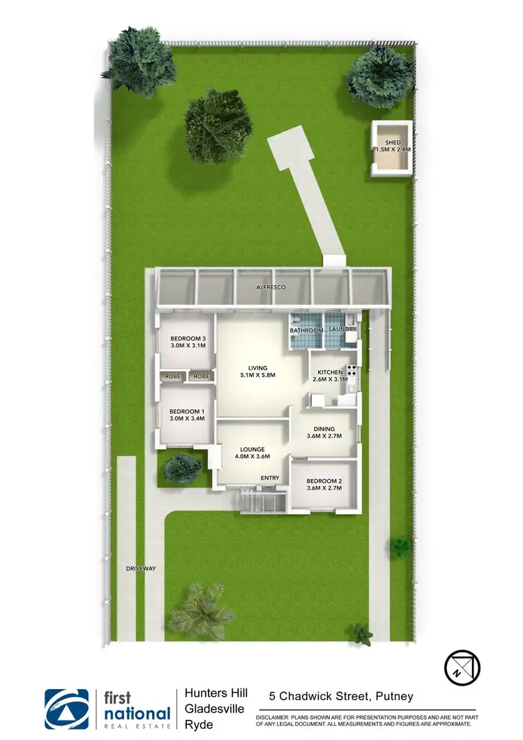Floorplan of Homely house listing, 5 Chadwick Street, Putney NSW 2112
